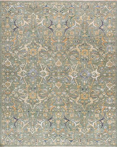 183602 Revival Wool & Silk <br> Awakening Sage 9.11 X 14.2